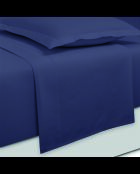 Maxi-Set Bettlaken + Spannbetttuch + rechteckige Kissenbezüge unifarbener Baumwollsatin 06