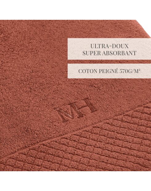 Maxi drap de bain Eden terracotta - 100x150 cm