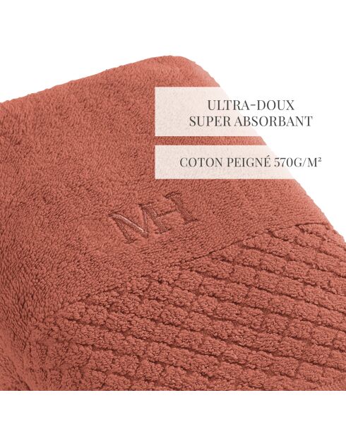 Set de 2 serviettes Eden terracotta - 2x(50x100 cm)