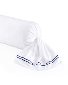 Paris Nackenetui aus Baumwollsatin dunkelblau/weiß - 43x210 cm