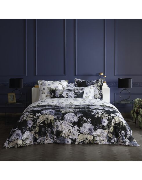 Nackenetui aus Baumwollsatin in Hortensia, 43 x 210 cm, Dunkelblau