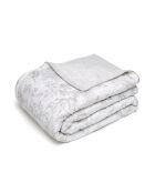 Couvre-lit satin de coton Colibri floral taupe - 220x250 cm
