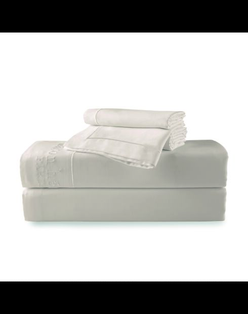 Maxi-Set Bettlaken + Spannbetttuch + quadratische Kissenbezüge Baumwollsatin Uni Taupe 05