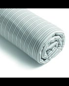 Drap-housse satin de coton Fleurs esquissées gris