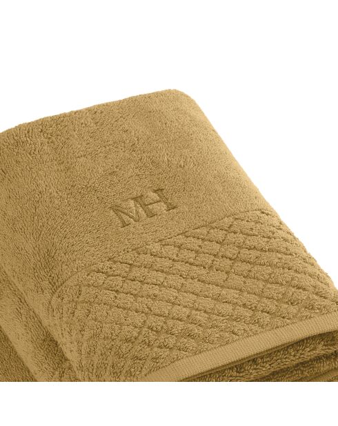Set di 2 asciugamani + 2 teli da bagno Eden giallo senape - 2x (50x100 cm)