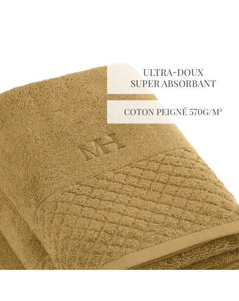 Set di 2 asciugamani + 2 teli da bagno Eden giallo senape - 2x (50x100 cm)