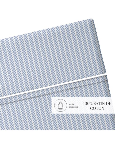 Bettlaken Dauphine aus Perkal-Baumwolle, 240 x 300 cm, hellblau