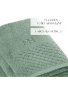 Set di 2 asciugamani + 2 teli da bagno Eden verde bottiglia - 2x (50x100 cm)