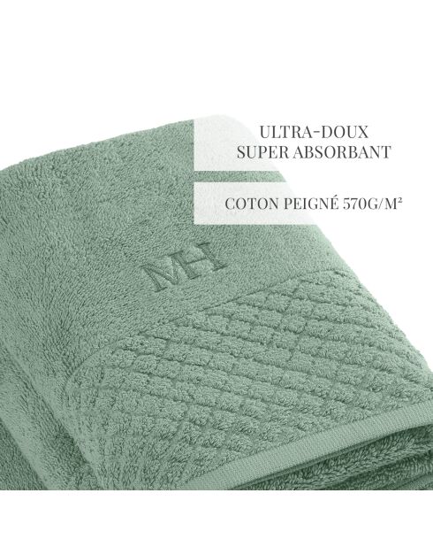Set di 2 asciugamani + 2 teli da bagno Eden verde bottiglia - 2x (50x100 cm)