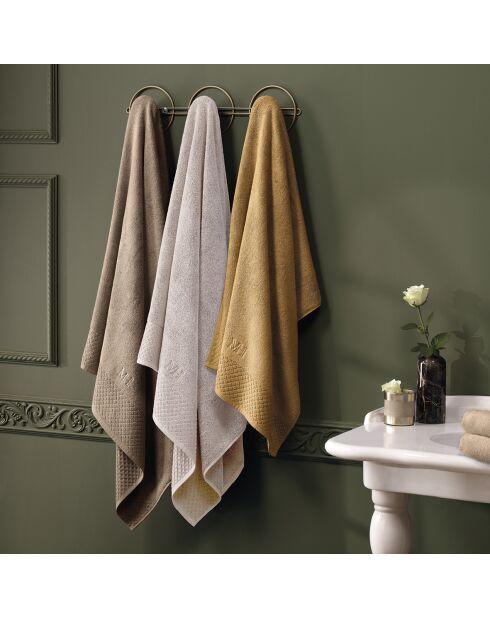 Set de 2 serviettes + 2 draps de bain Eden sable - 2x(50x100 cm)