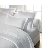 Weißes Bettbezug-Set aus gewebtem Baumwollsatin im Barock-Jacquard-Design