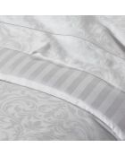 Weißes Bettbezug-Set aus gewebtem Baumwollsatin im Barock-Jacquard-Design