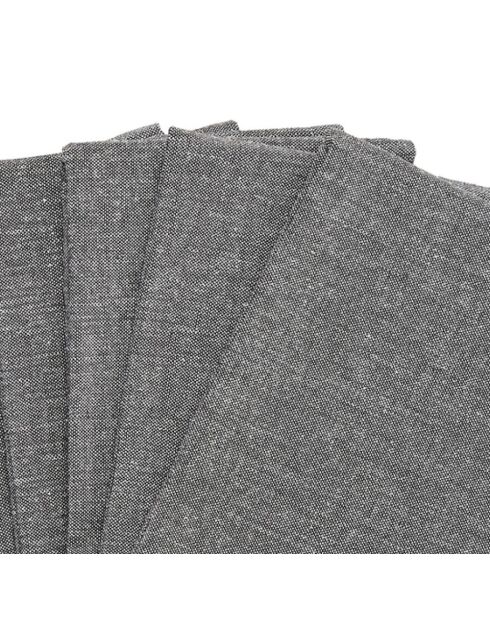 Serviette coton Gris - 6x(40x40 cm)