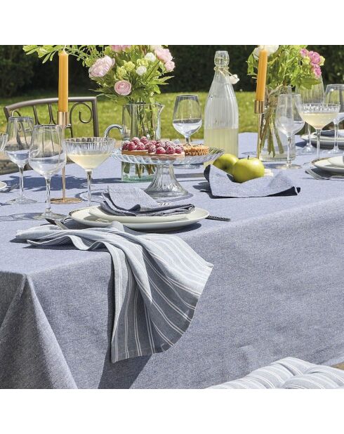 Serviette coton Gris - 6x(40x40 cm)