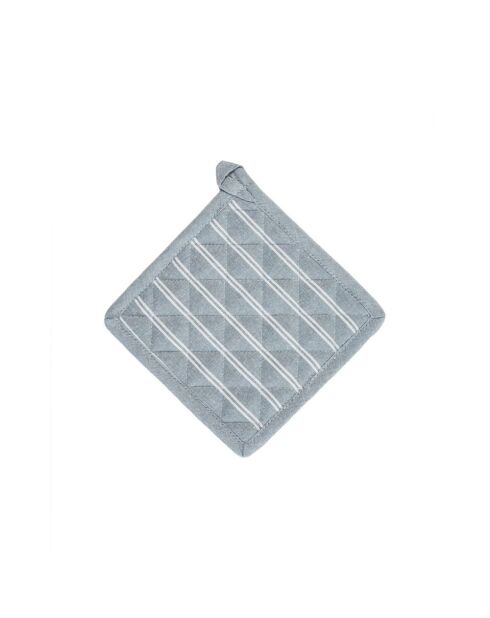 Schürze, Ofenhandschuh und Topflappen aus Baumwolle Blau - 60x90 cm + 17x32 cm + 20x20 cm