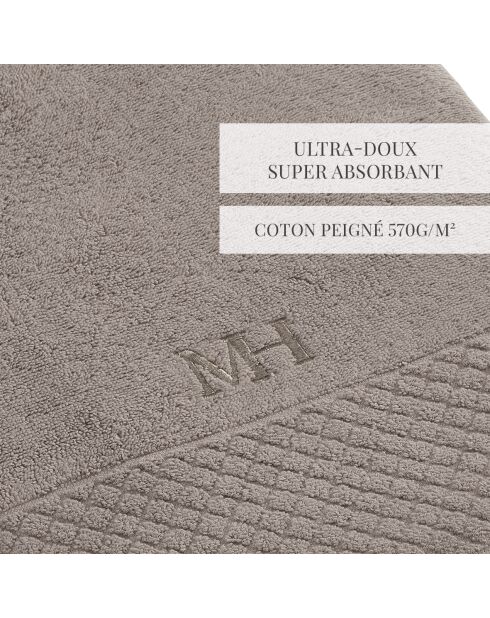Telo da bagno LT Eden in cotone pettinato marrone - 100x150 cm