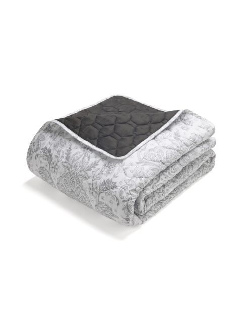 Fleur de prestige beige beddensprei van katoensatijn - 220x250 cm