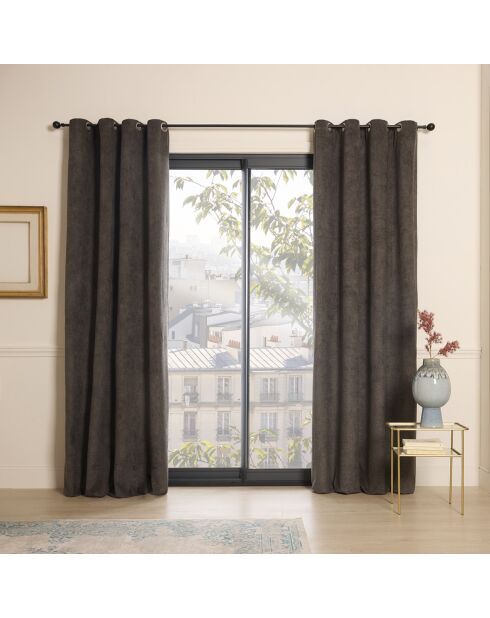 Rideau Santorin gris foncé - 140x260 cm