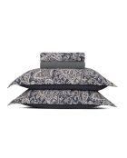 Parure petit drap plat + drap housse + taies rectangles satin de coton Indienne gris/taupe