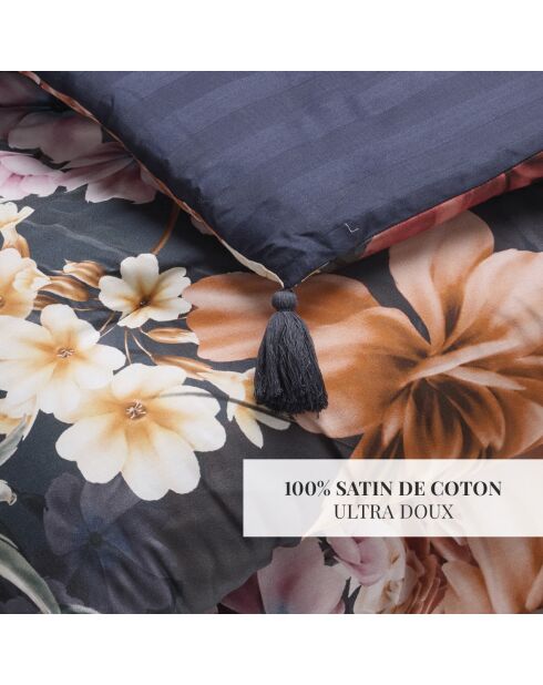 Dekbed met kwastjes Donkerblauwe honingbloem - 140x200 cm