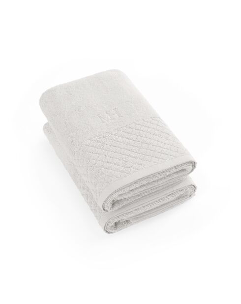 Set de 2 serviettes Eden blanches - 2x(50x100 cm)