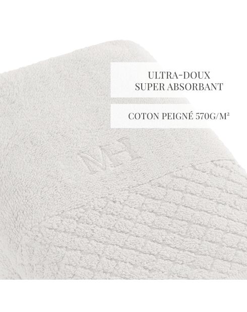 Set de 2 serviettes Eden blanches - 2x(50x100 cm)