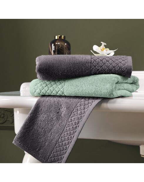 4 servilletas Eden para invitados, color gris oscuro, 4 unidades (30 x 30 cm)