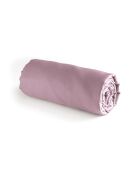 Spannbetttuch Uni aus rosafarbenem Baumwollsatin 03