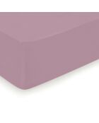 Spannbetttuch Uni aus rosafarbenem Baumwollsatin 03