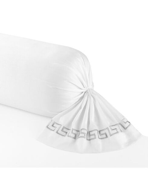 Grand Hotel Nackenetui aus Baumwollsatin, 43 x 210 cm, grau/weiß