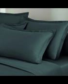 Juego de 2 fundas de almohada de satén de algodón gris liso 02