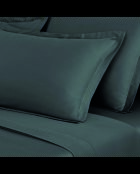 Juego de 2 fundas de almohada de satén de algodón gris liso 02