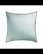 Set aus 2 Kissenbezügen aus Baumwollsatin, weiße, skizzierte Blumen — 2 Stück (63 x 63 cm)