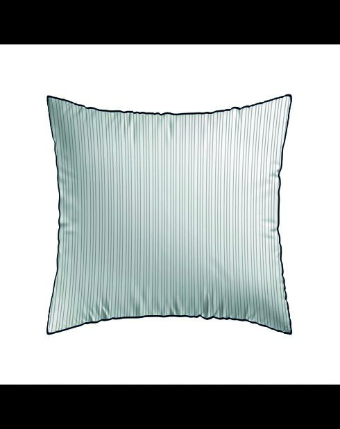 Set aus 2 Kissenbezügen aus Baumwollsatin, weiße, skizzierte Blumen — 2 Stück (63 x 63 cm)