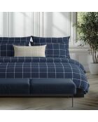 Dunkelblaue Amélia Kissenhülle aus Baumwollsatin - 43x210 cm