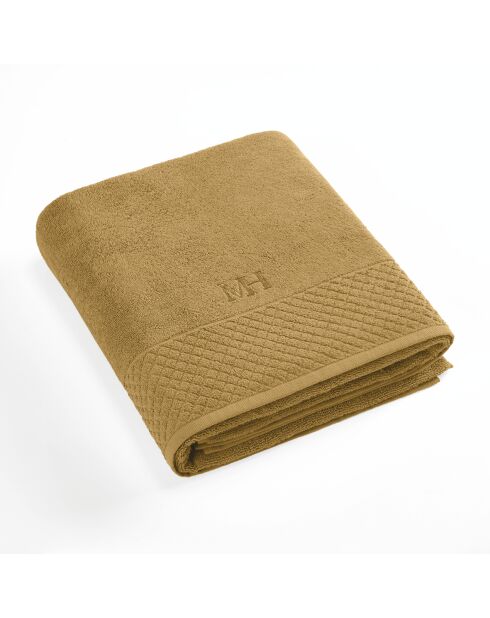Maxi drap de bain Eden jaune moutarde - 100x150 cm
