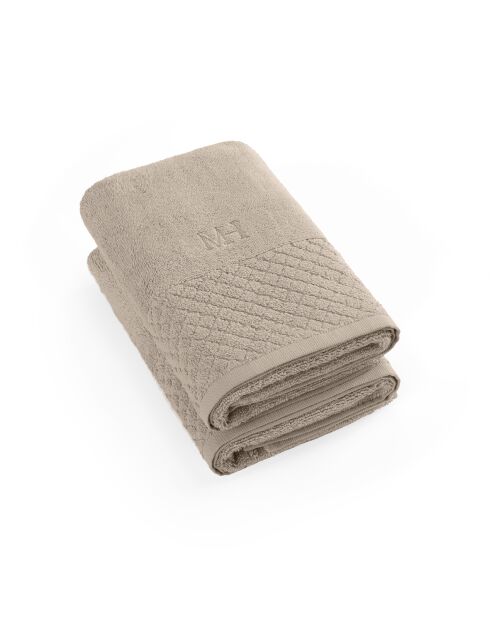 Asciugamano in cotone pettinato tortora LT Eden - 2x (50x100 cm)