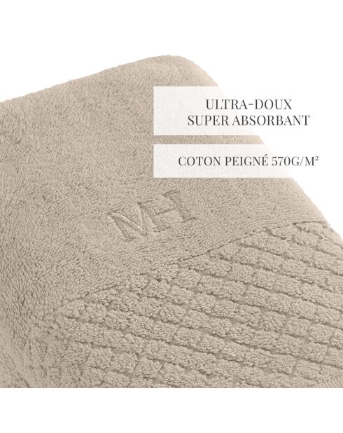 Asciugamano in cotone pettinato tortora LT Eden - 2x (50x100 cm)
