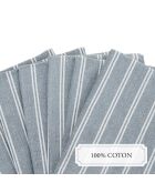 Serviette coton Bleu - 6x(40x40 cm)