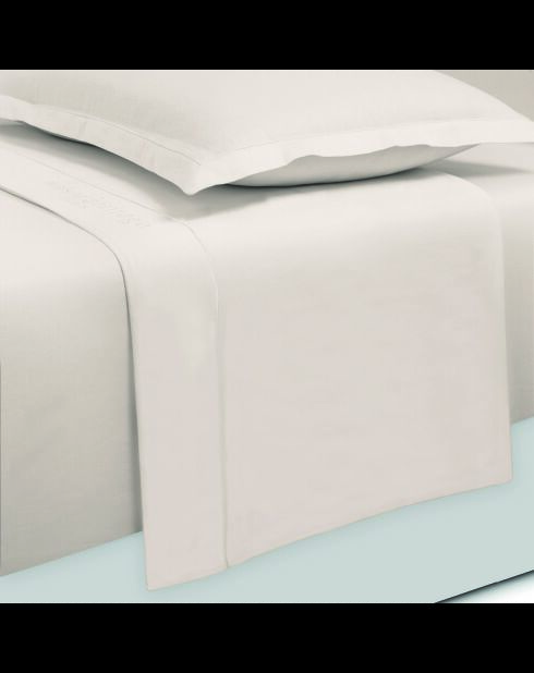 Parure petit drap plat + drap housse + taies rectangles satin de coton Uni taupe 05