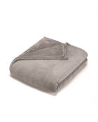 Uni Fleecedecke, 180 x 220 cm, taupe