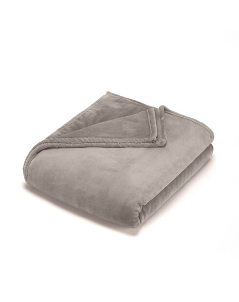 Uni Fleecedecke, 180 x 220 cm, taupe