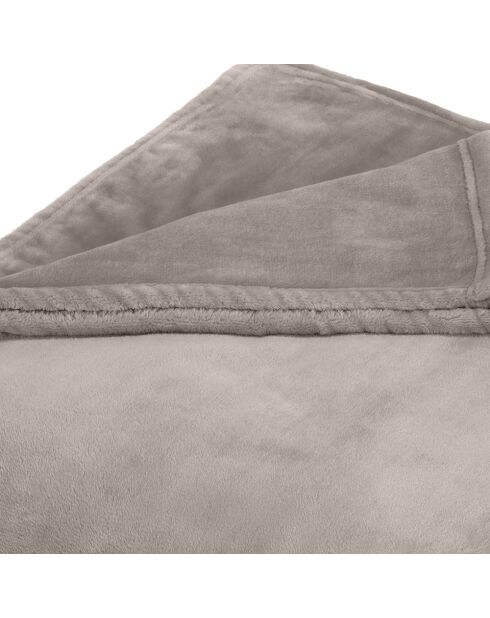 Uni Fleecedecke, 180 x 220 cm, taupe