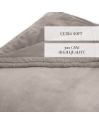 Uni Fleecedecke, 180 x 220 cm, taupe