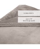Uni Fleecedecke, 180 x 220 cm, taupe