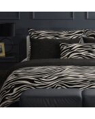 Custodia in raso di cotone marrone Zebra Dreams - 43x210 cm