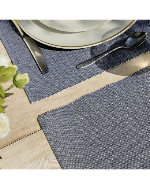4 tovagliette grigie in cotone - 4x (40x35 cm)