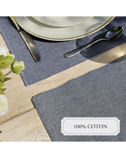 4 tovagliette grigie in cotone - 4x (40x35 cm)