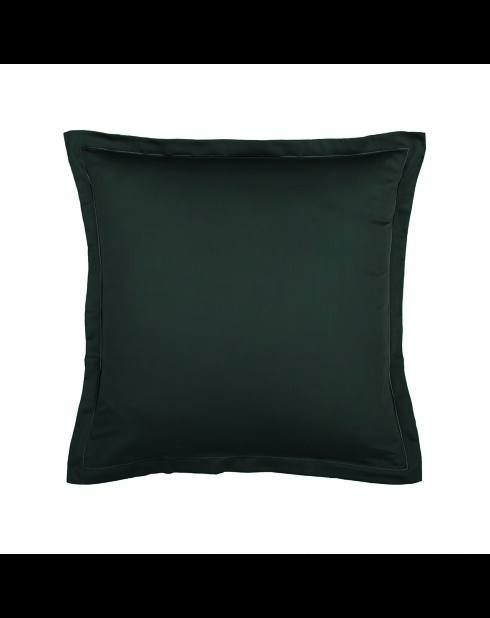 Juego de 2 fundas de almohada de satén de algodón gris liso 03