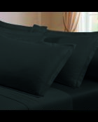 Juego de 2 fundas de almohada de satén de algodón gris liso 03